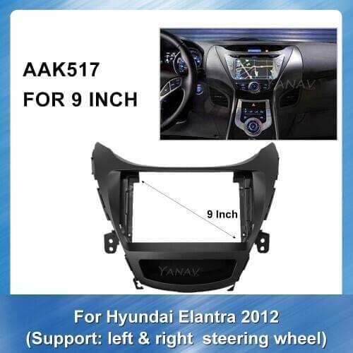 2 Din Car Radio Fascia Frame Dash Panel for-Hyundai Elantra 2012 Car Stereo Receiver GPS Navigation Adaptor Refitting Kit Panel