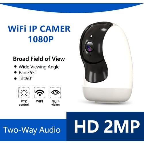 2MP 1080P Wireless Intercom Alarm Baby Monitor Motion Detection 360 Degree PTZ IP Dome Camera