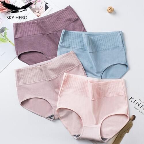 3pcs/Lot Female Underwear Thermal Cotton Panties Women Briefs with High Waist Underpants Clothing Sexy Culottes Shorts for Girls