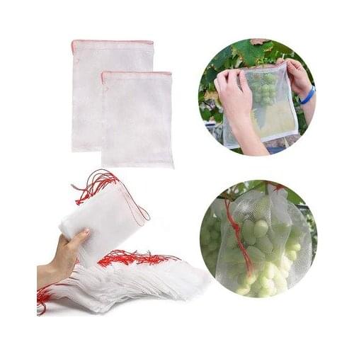 50Pcs Garden Tool Netting Bags Fruit Barrier Covers Bags Fruit Protector Bag Nylon Garden Netting Bags Mosquito Net Barrier Bag