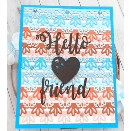 8pc lace border heart dot edge Metal Cutting Dies Stencil Scrapbooking Photo Album Card Paper Embossing Craft DIY