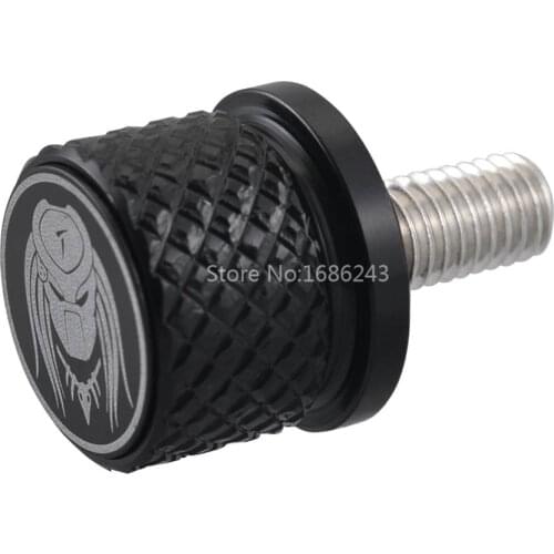 8mm Stainless Steel Black Motorcycle Accessories Thread Seat Bolt Screw Predator With Mask Fits For Victory All Models Universal