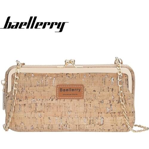 Baellerry PU Leather Chain Mobile Phone Shoulder Bags Simple Small Square Bag Womens Luxury Designer Handbags Novelties Purse