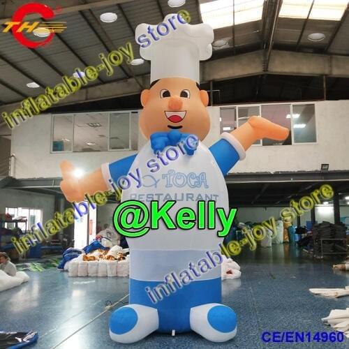 Free shipping inflatable chef cartoon stand, giant inflatable chef for restaurant advertising, big inflatable chef for outdoor