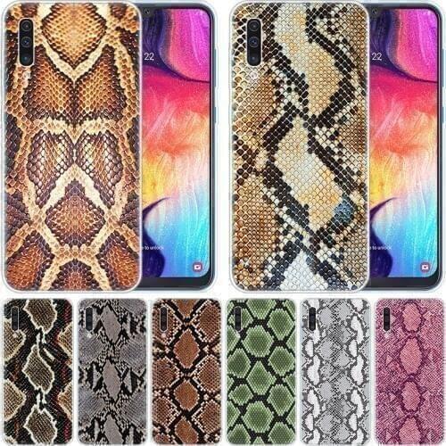 Silicone Case Luxury snakeskin texture print for Samsung Galaxy A50 A70 A80 A40 A30 A20 A10 A20E A2 CORE A9 A8 A7 A6 Plus 2018
