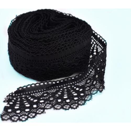 Top Quality 10Yards/lot Stretch Elastic Lace Trimming Ribbons 30mm Lace Fabric Embroidery Sewing DIY Clothing Wedding Decorative