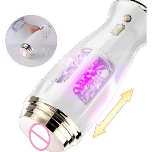 2019Newest Electric Automatic Telescopic Male Masturbator Adult Sex Toys Vibrator For Men Masturbation Cup Powerful Sex Machine