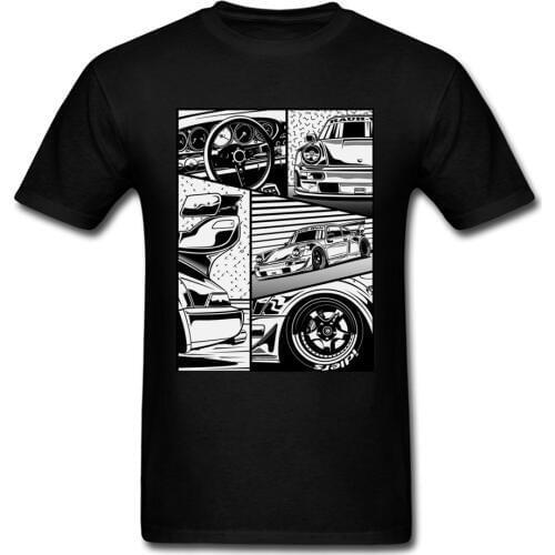 Japanese Car Details Structure JDM Tshirts Auto Car Summer Fall 100% Cotton O-Neck Men T Shirt Short Sleeve Printed Clothes