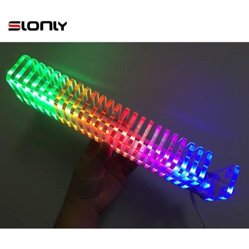 KS25 Music Spectrum VU Meter Fantasy Crystal Sound Column Light Cube LED Level Display Electronic Production DIY KITS VU Tower