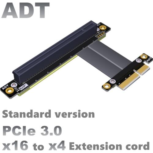 PCI-E x4 extension cable transfer line x16 16x 4x PCIe3.0 high speed and stability Steerable 1U customized length