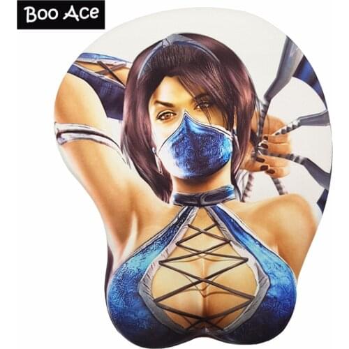 KITANA Sexy Anime Gaming Mouse Pad Big Soft Breast 3D Gaming Mouse Pad Wrist Rest