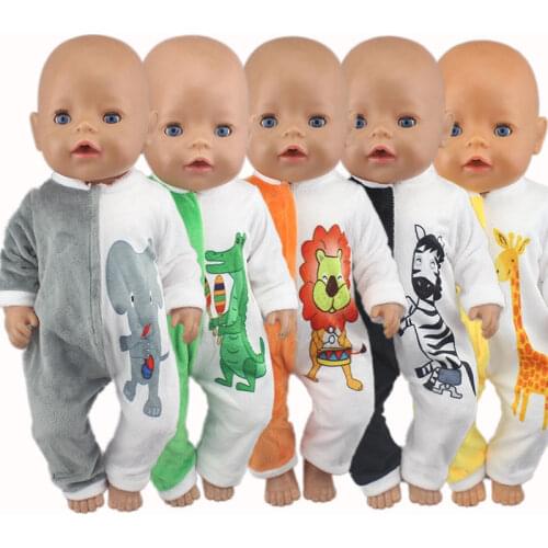 Small animal plush body Suits Fit For 43cm Baby Doll 17 Inch Reborn Baby Doll Clothes