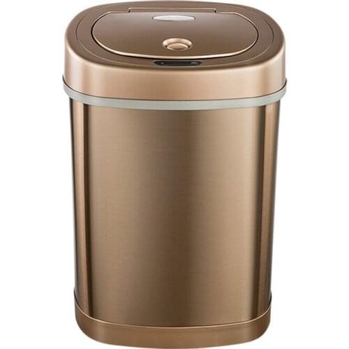 Trash Can Automatic Sensor Dustbin Smart Sensor Electric Waste Bin Home Rubbish Can for Kitchen Garbage,Tyrant Gold