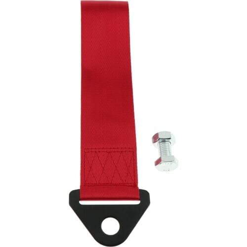 Nylon 2 Tons Racing Car Tow Strap Stretch Kit With Bolt Screw For BMW Red