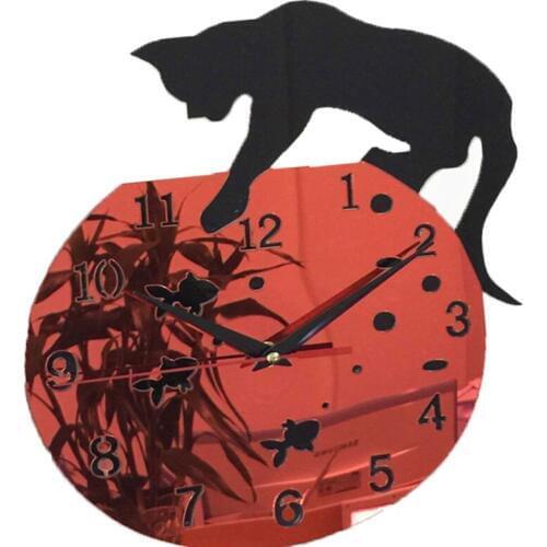 2017 New Wall Clock Quartz Watch Diy Clocks Reloj De Pared Cartoon Design Horloge Living Room Circular Needle Single Face Mirror