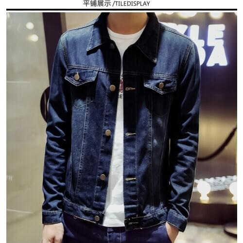 Wholesale 2020 Fashion Casual hip hop teenagers slim Denim jacket mens autumn Korean personality retro jacket clothes