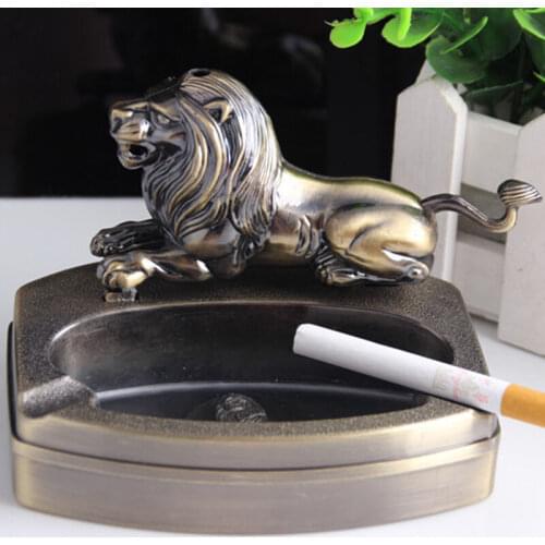 Retro Metal Ashtray Ashtray Creative Dragon Shaped Removable Cigarette Ash Tray Desk Decorations Gadgets For Men