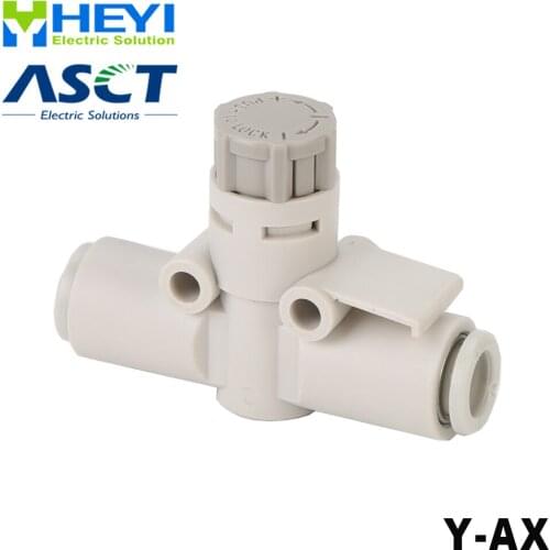 Pneumatic throttle valve AS OD 6-12mm quick connect tube airflow speed control valve cylinder accessories