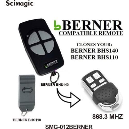 Garage Remote Control Gate Clone BERNER BHS110 BHS121 BHS130 BHS140 BHS153 BHS211 BHS221 868 MHz 4CH Face-to-Face Copy Low Price