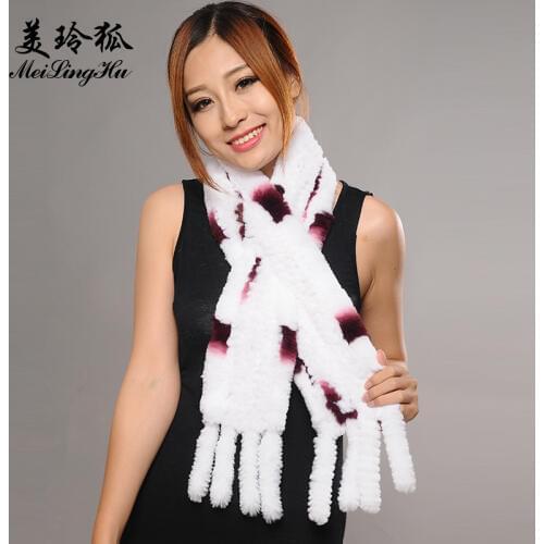 Christmas Gifts Scarf Women Rabbit Fur Real fur Winter Scarf Warm Fur Collar Nice Accessories Shawl Winter Rabbit Fur New 2017