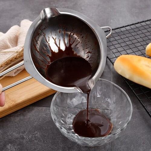 Long Handle Chocolate Melting Stainless Steel Pot Handmade DIY Candle Soap Butter Milk Bowl Boiler Non-stick Cooking Accessories