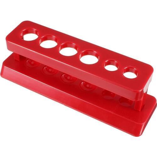 Hot Sale Red Plastic Test Tube Rack 6 Holes Holder Support Burette Stand Laboratory Test tube Stand Shelf Lab School Supplies