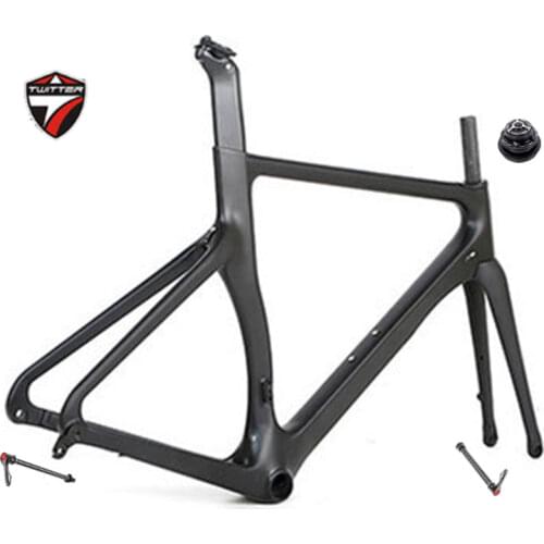 TWITTER Carbon Road Bike frame R3 Aero design 700C Ultralight T800 18K carbon fiber racing bicycle frameset