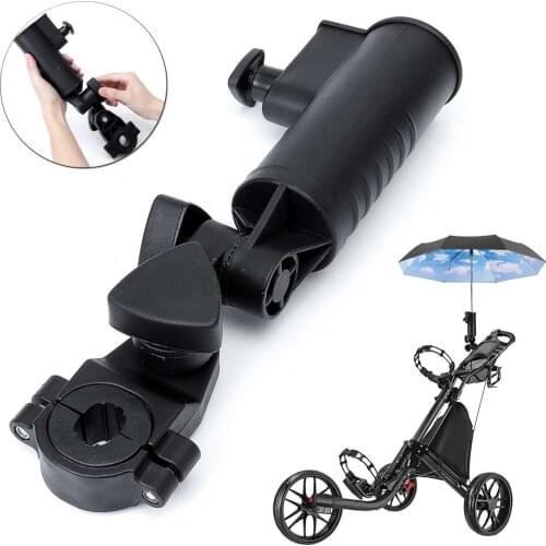 Universal Adjustable Rotatable Umbrella Holder with 3 Size Clips, Stand For Buggy Baby Stroller Pram Golf Cart Fishing Cycling