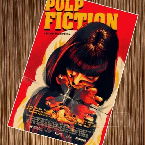 Quentin Tarantino Movie Pulp Fiction Retro Vintage Kraft Poster Decorative Wall Sticker Canvas Painting Home Decor Gift