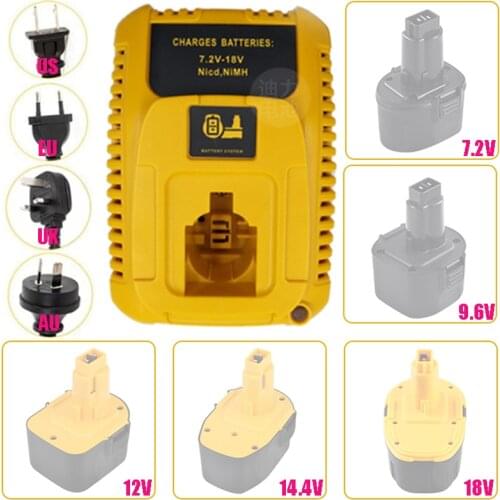 Dc9310 Ni-cd Ni-hm Battery Charger For Dewalt 7.2V 9.6V 12V 14.4V 18V Series DC9096 Electric Drill Screwdriver Accessory DE9310