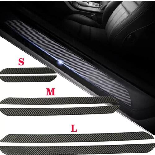 Running Boards Car Door Sill Guard Entry Protective Cover Carbon Fiber Auto Sill Scuff Plate Pedal Sticker Styling Accessories
