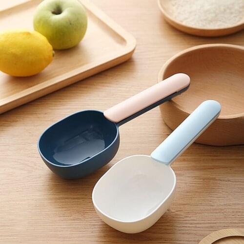 Beans Cereals Scoop Rice Spoon Kitchen Rice Shovel Flour Spoon Coarse Grains With Clip Spoon Sealing Spoon Household Supplies