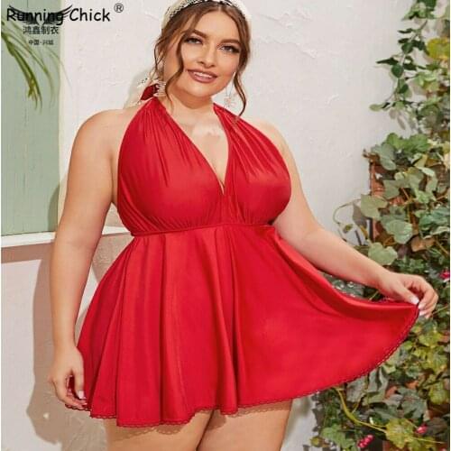 2021 New Swimwear, Loose Skirt-style Large Size Jumpsuit Women, One Piece Swimsuit, Plus Size Swimsuit