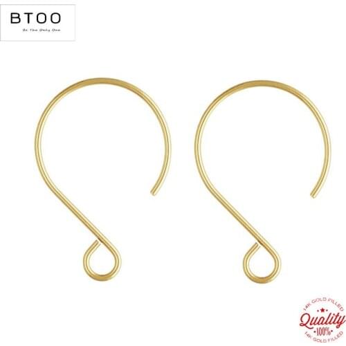14K Gold Filled Balloon Ear Wire .032" (.81mm) Gold Ear Wire for Jewelry Making Handmde Earrings Accessories Clasps for Jewelry