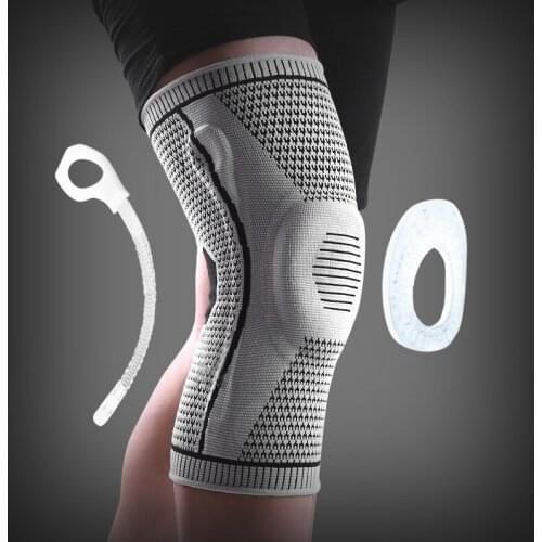1PCS Knee Support Kneepad Kneecap Knee Pads Silicone Spring Patella Protector for Sport Running Volleyball