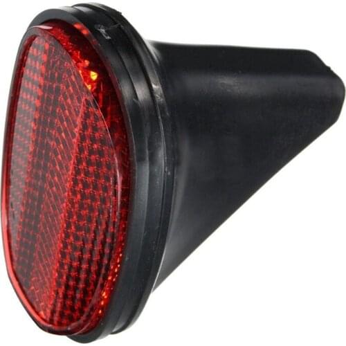 1 pcs Bicycle Rear Tail Fender Reflector Mudguard Oval Warnning Red black