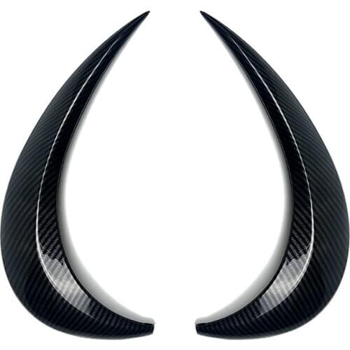 2PCS ABS Carbon Fiber Front Headlight Eyelids Eyelashs Covers For Beetle A5 2012 - 2018 Head Light Eyebrows Trim