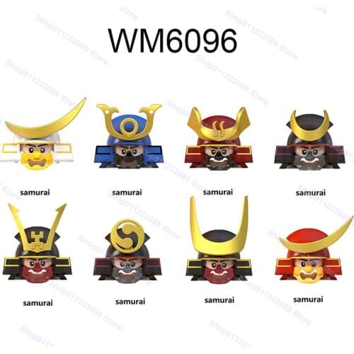 8pcs/lot Samurai Ronin Warrior Building Blocks Bricks Dolls Action Figures Toys Children