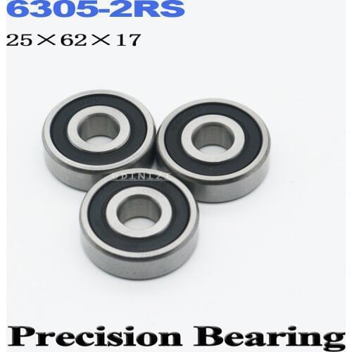 6305RS Bearing ABEC-3 25*62*17 mm Deep Groove 6305-2RS Ball Bearings 6305RZ 180305 RZ RS 6305 2RS EMQ Quality (1 PCS)