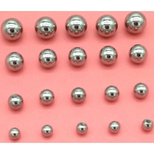 100Pcs/Bag The Latest Stainless Steel Jewelry Accessories Half Hole Thread Steel Ball