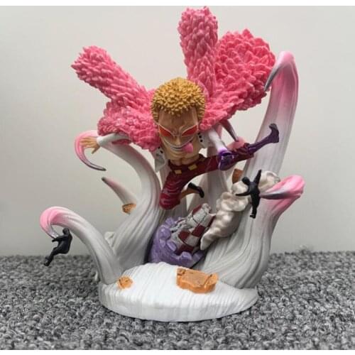 Anime One Piece Q Statue Donquixote Doflamingo battle Ver. pvc Action Figure Model Toys