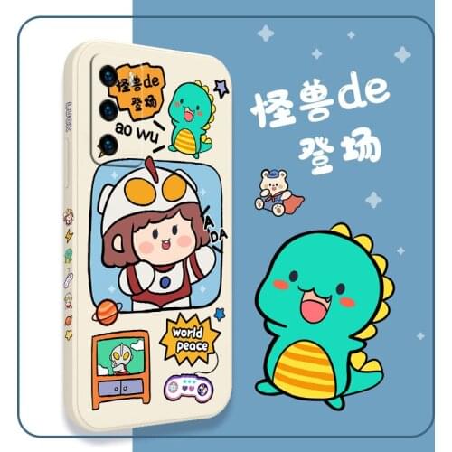 Cartoon Girl Pattern Phone Case For Huawei P40 P40Lite P30 P20 Mate 40 40Pro 30 20 Pro Lite P Smart 2021 Y7a Cover