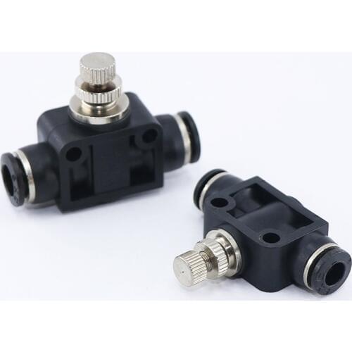 Black LSA series Pneumatic connector quick connector pipe type throttle valve for 4/6/8/10/12 mm