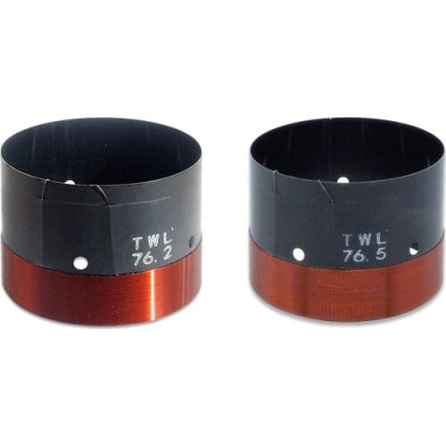 76.2mm Speaker Woofer Voice Coil 3 Inch Inner Diameter Bass Speaker Repair Parts With Copper Wire Black Aluminum Former