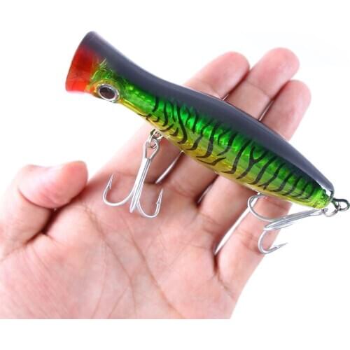 HENGJIA 1pcs 13cm 43g Floating Big Popper Lure Crankbait Iscas Artificial Wobblers ABS Hard Bait Pesca Bass Sea Fishing Tackle