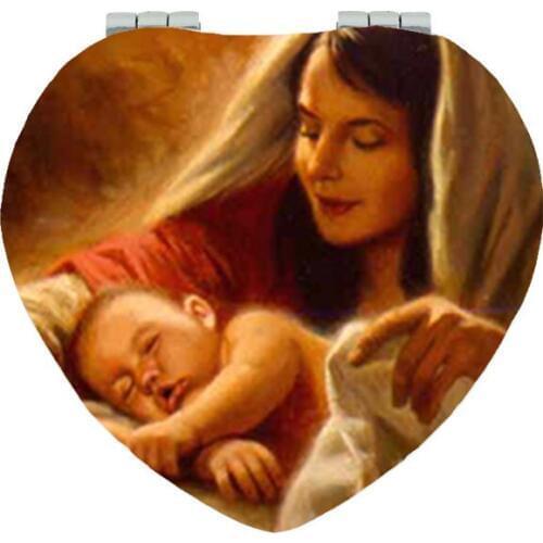 JWEIJIAO small mirrors for women Virgin Mary game espejo de maquillaje Folding Vanity mirror Beauty Health make up mirror MY01