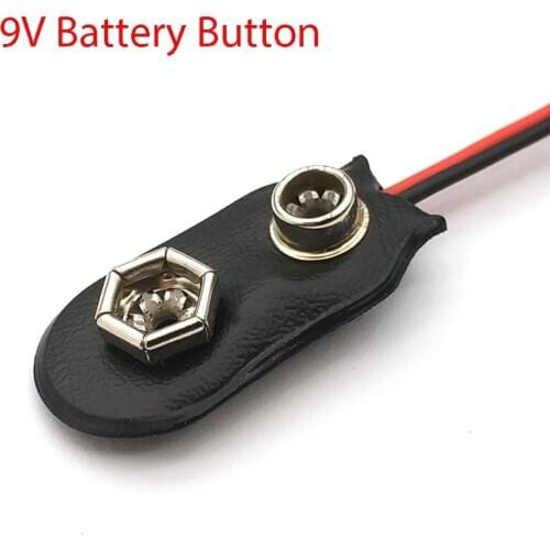 9V battery button 9V battery button 9V battery holder One-line type 1 font (15CM line length)