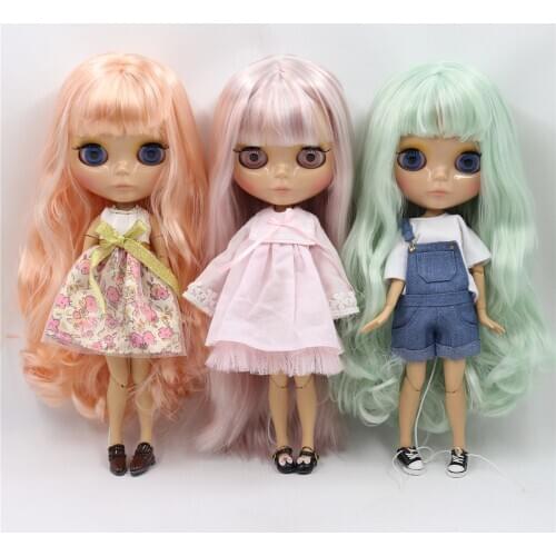 ICY DBS Blyth doll icy 1/6 bjd 30cm toy tan skin joint body shiny face random eyes colors