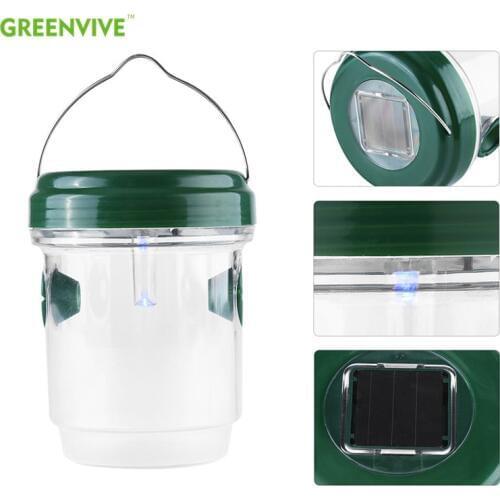 Bee Catcher Wasp Trap Catcher Solar Powered Flying Suspension LED Bee Hornet Trap Catcher Hanging Non-toxic Insect Control Tools