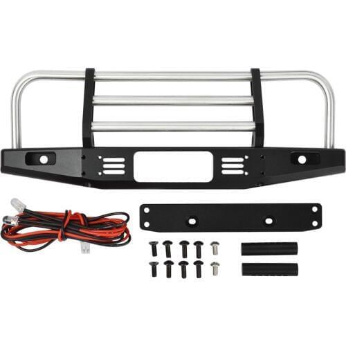 RC Metal Front Anti-collision Bumper and Automatic Winch for Axial SCX10 90046 90047 Traxxas TRX4 Defender 1/10 RC Crawler Car